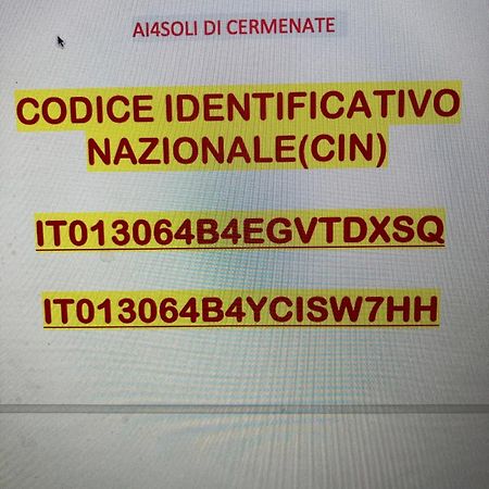 "Ai 4 Soli" Cermenate Екстериор снимка